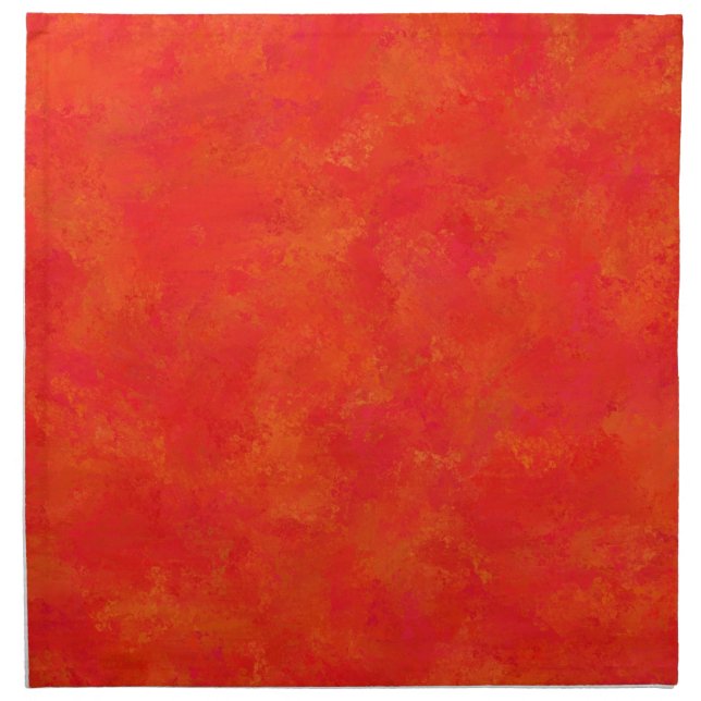 Red Orange Abstract Pattern Cloth Napkin (Front)