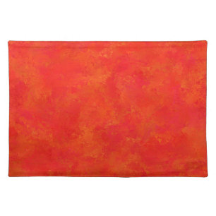 Red Orange Abstract Pattern Cloth Placemat