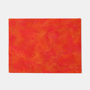 Red Orange Abstract Pattern Doormat