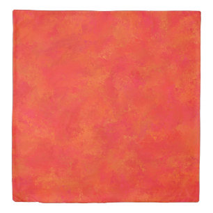 Red Orange Abstract Pattern Duvet Cover
