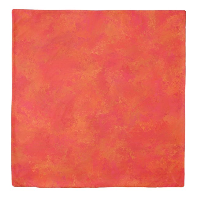 Red Orange Abstract Pattern Duvet Cover (Front)
