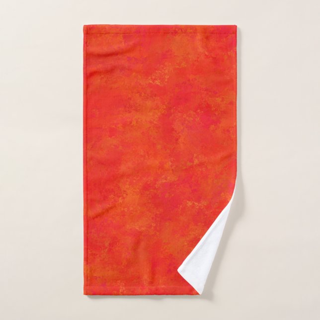 Red Orange Abstract Pattern Hand Towel (Hand Towel)