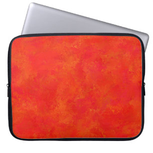 Red Orange Abstract Pattern Laptop Sleeve