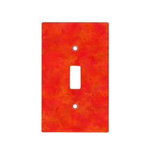Red Orange Abstract Pattern Light Switch Cover