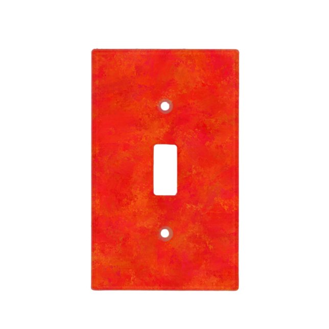 Red Orange Abstract Pattern Light Switch Cover (Front)