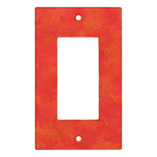 Red Orange Abstract Pattern Light Switch Cover