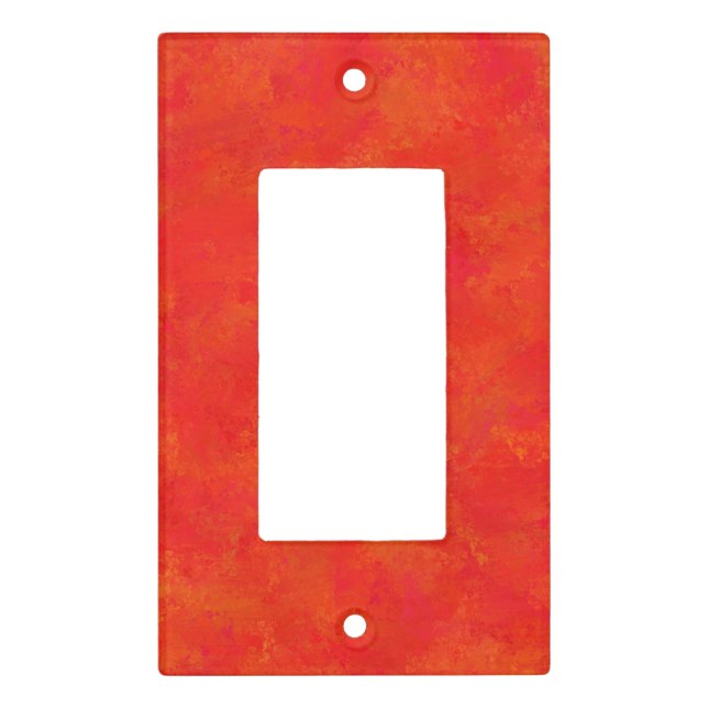 Red Orange Abstract Pattern Light Switch Cover (Front)