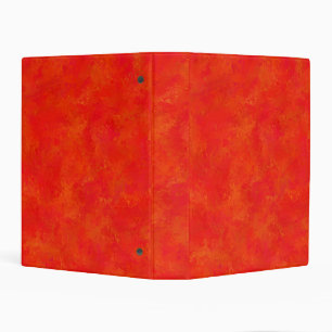 Red Orange Abstract Pattern Mini Binder