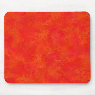 Red Orange Abstract Pattern Mouse Pad