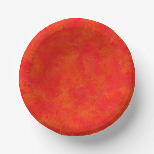 Red Orange Abstract Pattern Paper Bowls
