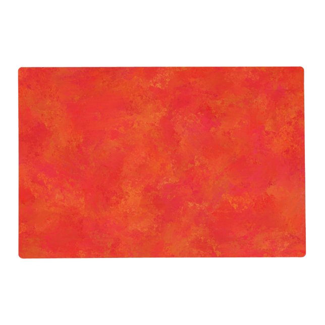 Red Orange Abstract Pattern Placemat (Front)