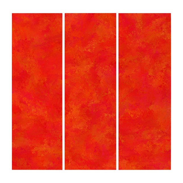 Red Orange Abstract Pattern Triptych (Front)