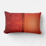 Red &amp; Orange African Pattern Design Lumbar Pillow at Zazzle