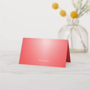 Red, orange, and pink brushstrokes blend together place card