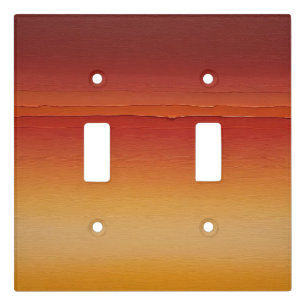 red orange and yellow brushstrokes gradient light switch cover