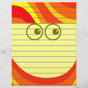 Red Orange and Yellow Stationery