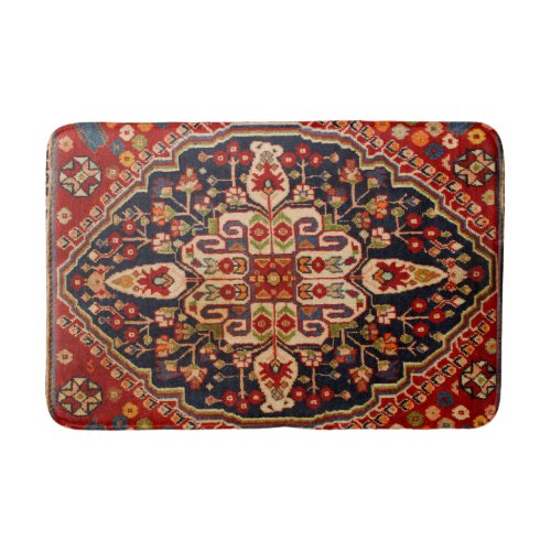 Red Orange Antique Vintage Oriental Persian Rug