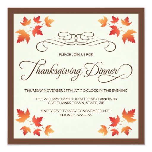 Thanksgiving Day Invitations 6
