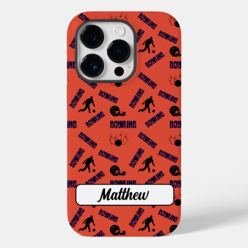 Red Orange Bowling Images Fun Modern Case_Mate iPhone 14 Pro Case