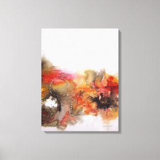 Red Orange Brown Abstract Art Canvas Print