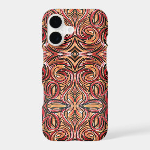 Red Orange Brushstrokes iPhone 17 Case