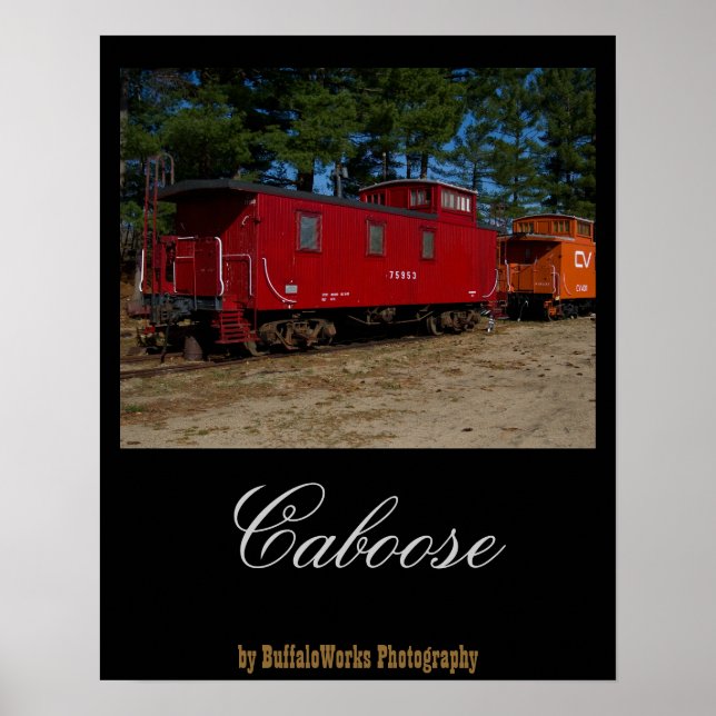 Red & Orange Caboose Poster (Front)