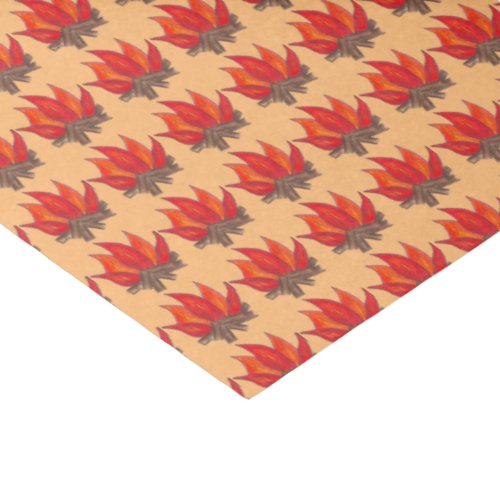 Red Orange Camping Campfire Fire Summer Camp Tissue Paper