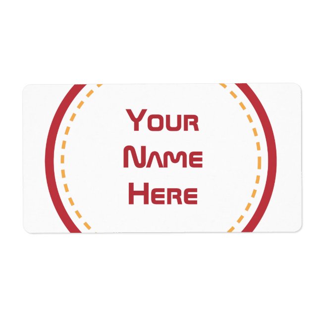 Red Orange Circle Label (Front)