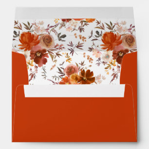 Red & Orange Fall Floral Envelope 2 - Orange V2