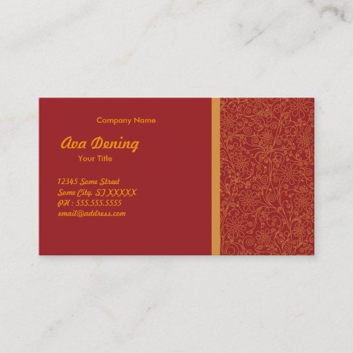 Customizable Fashion BusinessCard Business Card Template
