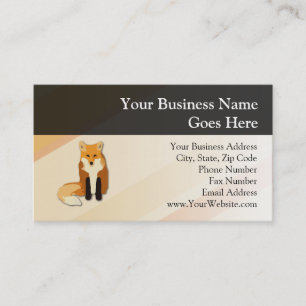 Red Orange Fox Business Card