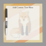 Red Orange Fox Dry-Erase Board