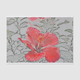 Red-Orange Hibiscus tissue paper