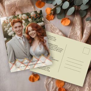 Red Orange Overlay Transparency Shapes Photo Grads Postcard