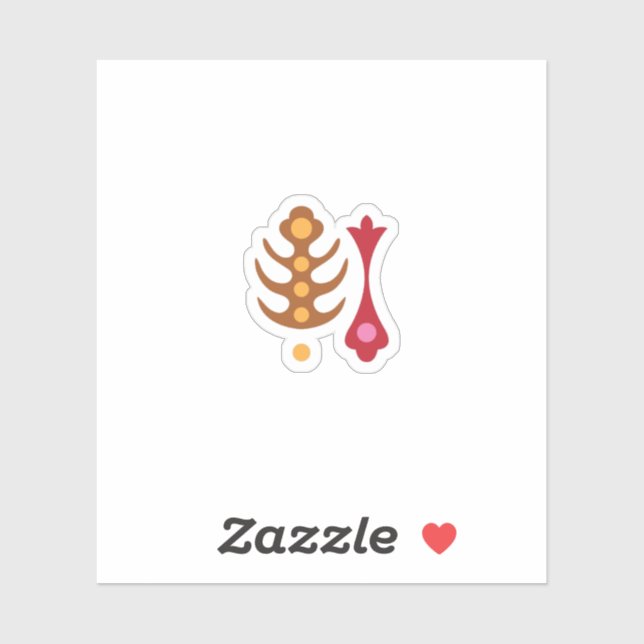  red orange, pink clipart Custom-Cut Vinyl Sticker (Sheet)