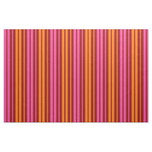 Red Orange Pink Vertical Stripes Design   Fabric