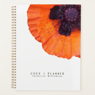 Red Orange Poppy Personalised 2027 Planner