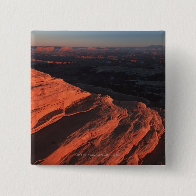 Red Orange Rock Side In Utah Pinback Button (Front)