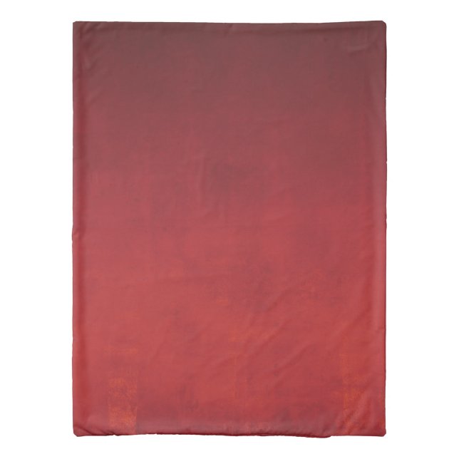 Red Orange rustic ombre abstract Duvet Cover (Back)