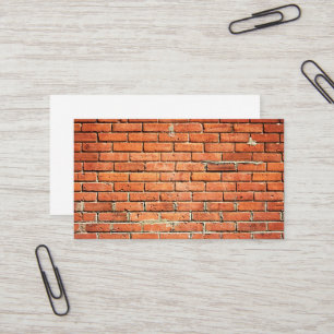 Red Orange Small Brick Wall Urban Business Card