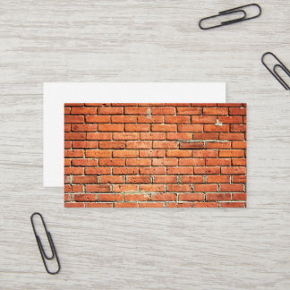 Red Orange Small Brick Wall Urban Business Card