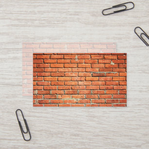 Red Orange Small Brick Wall Urban Business Card
