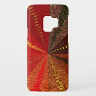 Red Orange Spiral Abstract Pattern Galaxy S9 Case