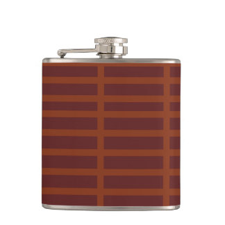 Red orange striped pattern flask