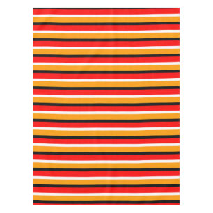 Red Orange Stripes Pattern Design Tablecloth