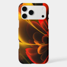 Red Orange Stylized Flower Half Corolla