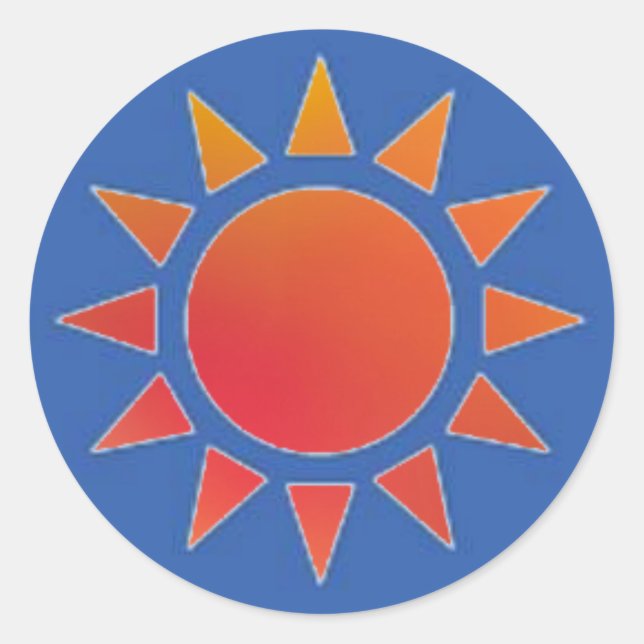 Red Orange Sun Sticker (Front)