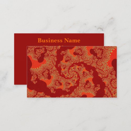 Red Orange Swirl Business Card