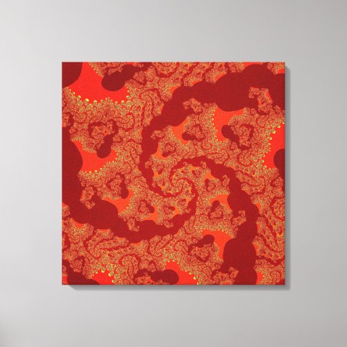 Red Orange Swirl Canvas Print