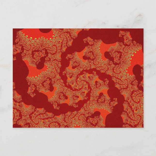 Red Orange Swirl Postcard (Front)